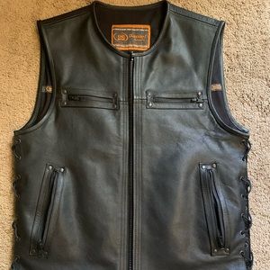 Leather club vest